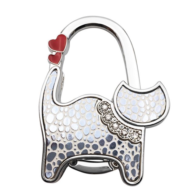 Qarigey Dibujos animados de doble forma de corazones de aleación de diamantes de imitación bolsa de cuero gancho para suministros de oficina en casa Ropa, zapatos y accesorios Miscelánea No.07 Qarigey PS15554-07