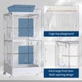 thumbnail image 5 of Rugerasy 40Inch Flight Bird Cage,Parakeet Cages with Rolling Stand & Wheels,Wide Birdcage,White, 5 of 6