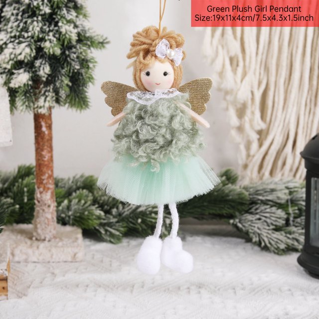 Christmas Cute Princess Angel Dolls Pendant Xmas Tree Hanging Ornaments Navidad Decoration for Home Noel New Year Gifts for Kids