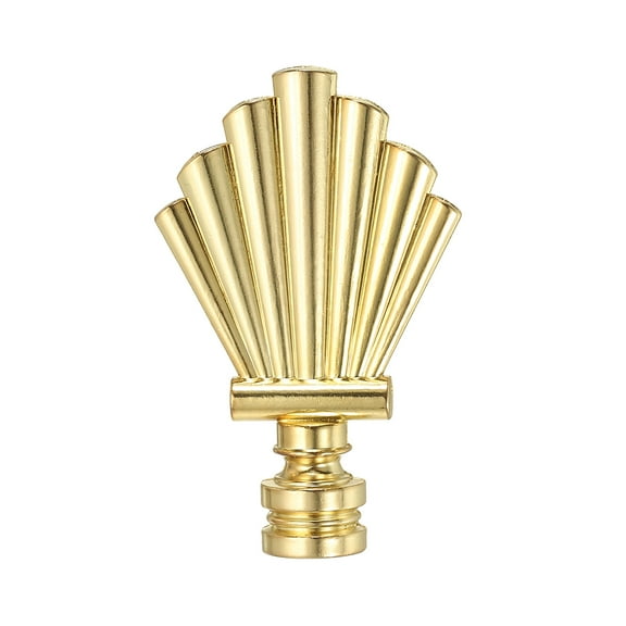 Uxcell 44mm Lamp Shade Finial, Lamp Finials Caps Knob 1/4-27 Inch Threaded Metal Solid Harp Top Decoration for Lamp Shade Table Floor Lamps, Gold Tone