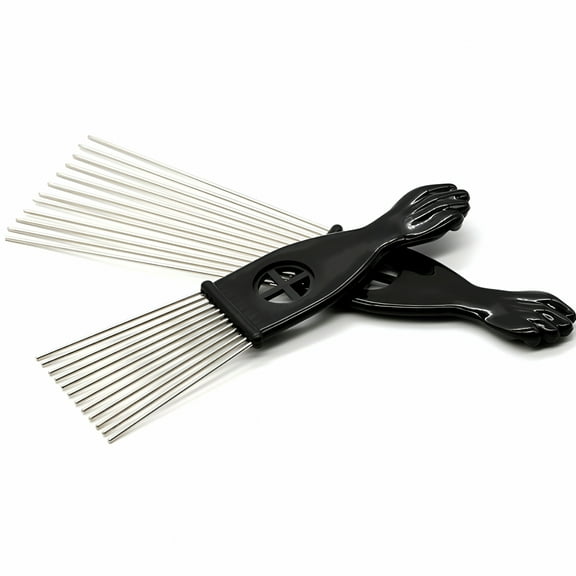 ACDANC 3pcs Metal Pick Combs Hair Styling Brush Metal Hair Pick with Fist Handle for Volume and Tangles Hair