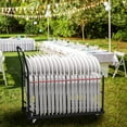 thumbnail image 2 of Folding Chair Cart with Wheels,L-Shaped Folding Chair,300 LBS Load Heavy-Duty Metal Cart for 25 Chairs,Apply to Large Business Bonferences,Weddings and Various Events, 2 of 7