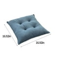 thumbnail image 3 of Tarmeek Soft Chair Pads, 17x17 Inch Tufted Corduroy Soft Plush Seat Cushion Solid Color Decorative Pillow Indoor for Chair and Cozy Home Decor, Chair Cushions for Office Chairs Living Room Tatami, 3 of 6