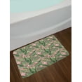 thumbnail image 2 of Tropical Bath Mat, Exotic Hawaii Jungle Themed Interpretation of Multitude Palm Leaves, Plush Bathroom Decor Mat with Non Slip Backing, 29.5" X 17.5", Green Rose Pastel Pink, by Ambesonne, 2 of 2