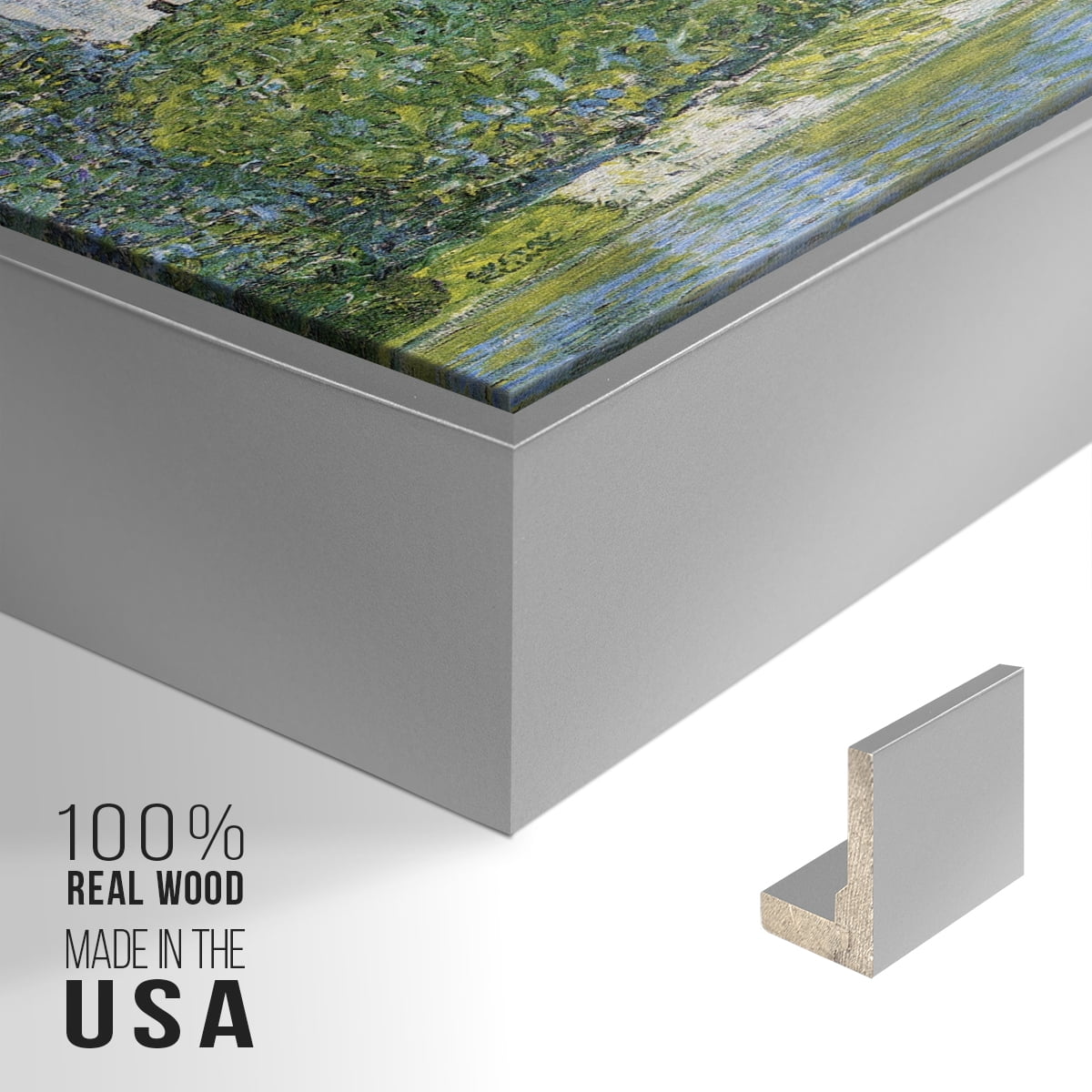 Vintage Landscape-CXIII By Wexford Home Framed in Silver Wood Gallery Wrapped Canvas 17 in. x 25 in.