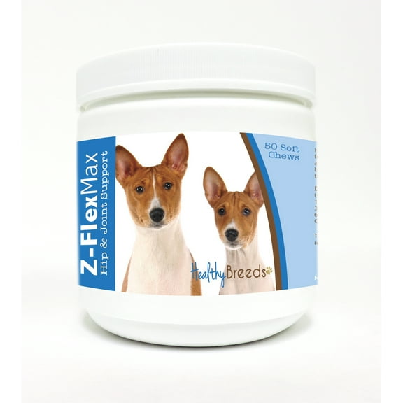 Healthy Breeds Basenji Z-Flex Max Dog Hip & Joint, Arthritis Support Soft Chews 50 Count