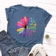 thumbnail image 3 of Gibobby Camiseta de manga corta para mujer Túnica Tops Blusa Camisa Mujer Casual Manga corta Verano Impresión Blusa mujer(Azul,M), 3 of 3