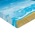 thumbnail image 2 of Ambesonne Beach Fitted Sheet, Sea Shore Ocean Summer, Twin Size, Slate Blue Sky Blue, 2 of 3
