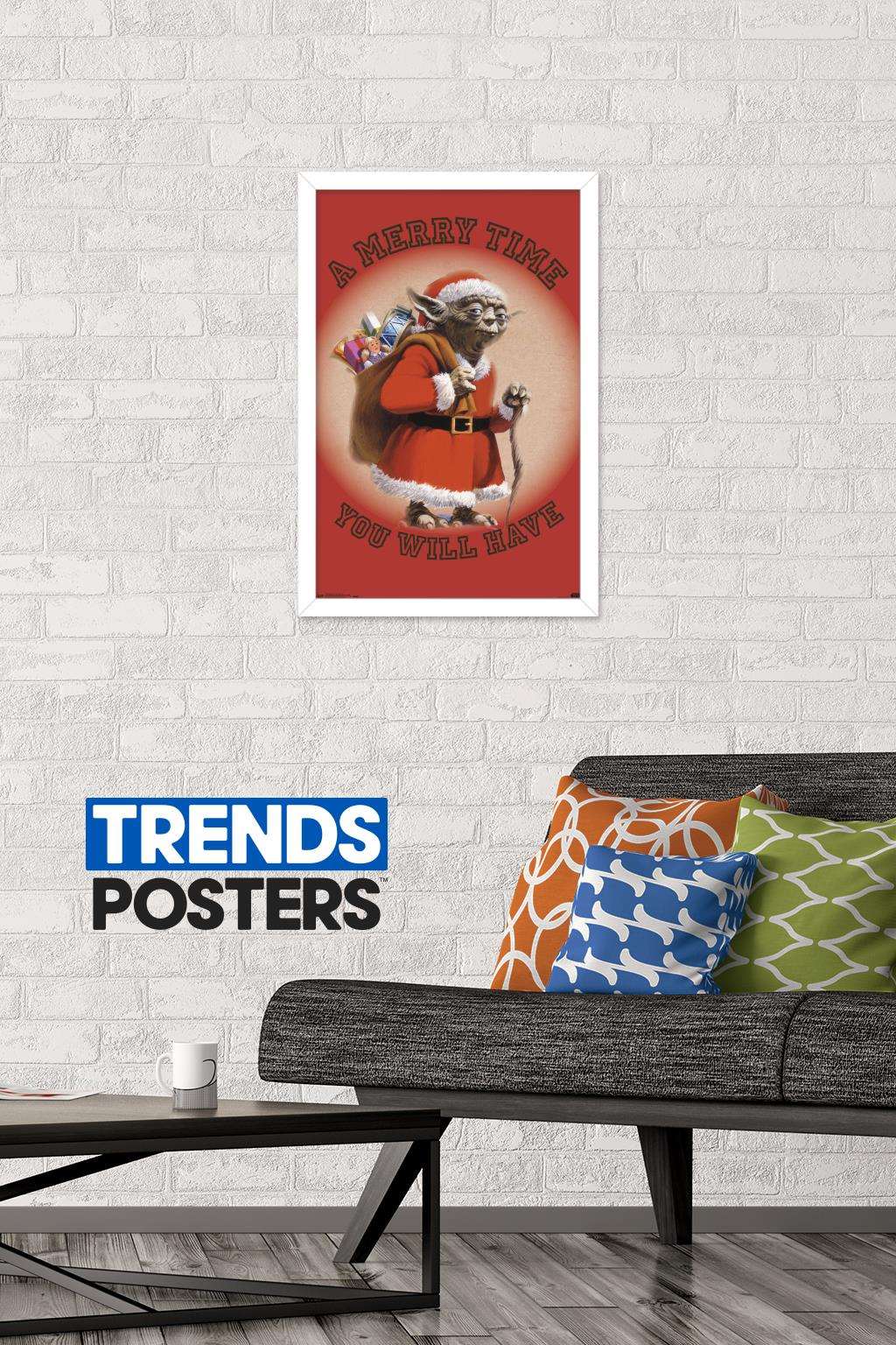 Star Wars: Saga - Yoda Merry Time Wall Poster, 14.725" x 22.375", Framed