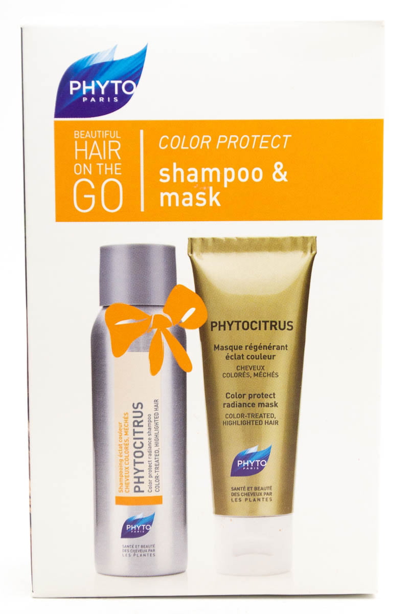 Phyto Paris Hair on the Go Color Protect Shampoo & Mask Duo; Phytocitrus Shampoo 1.7 fl oz, Phytocitrus Mask 1.7oz - Walmart.com