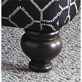thumbnail image 3 of Bowery Hill 42 Inch Square Cocktail Ottoman in Black Patterned Fabric, 3 of 8
