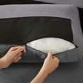 thumbnail image 5 of Soscana Sectional Sofa with 2 Storage Ottoman,4 Seat L Shaped Couch with Coffee Table Ottoman,Modern Linen Sofa Couch with Footstool and Side Pocket for Living Room,Apartment,Office,Studio,Light Gray, 5 of 12