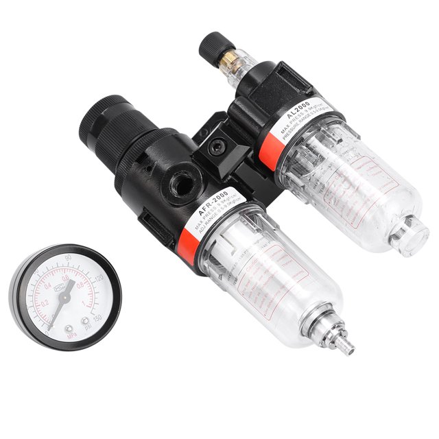 Dekaim Oil Water Separator, G1/4in AFC2000 Oil Water Separator Air Compressor Filter Regulator Water Trap