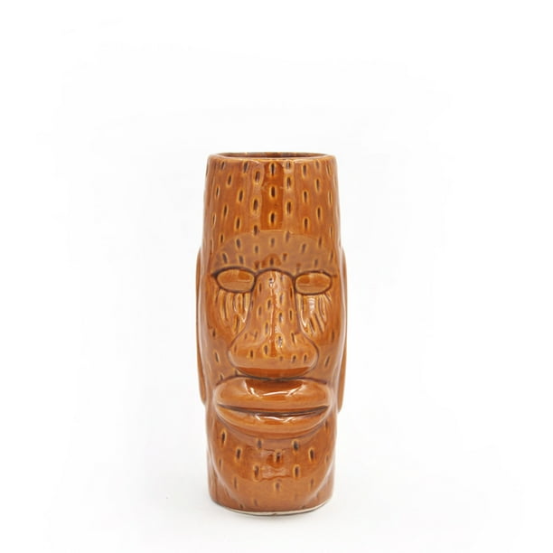 Taza Tiki de cerámica con diseño de estatua de moai, capacidad de 350 ml