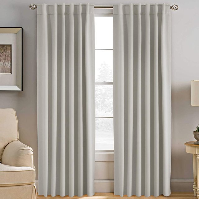Cortinas opacas H.VERSAILTEX con aislamiento térmico de 132 x 213 cm, color marfil