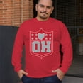 thumbnail image 4 of Ohio Shield Long Sleeve T-shirt Football Fan Game Day Tailgate Midwest Underdog, 4 of 7