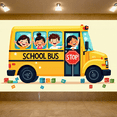 thumbnail image 7 of LUUFILx School Bus Banner Backdrop for Kids Party Decorations Classroom Background Photography Props Birthday Decors Event Supplies Playroom, 7 of 7
