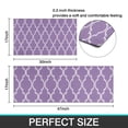 thumbnail image 7 of Purple Geometric Quatrefoil Pattern Kitchen Rugs Sets Of 2,Anti Fatigue Kitchen Mat Rugs Non Slip Washable,Decorative Kitchen Floor Mats for Kitchen,Sink,Laundry,17"x30"+17"x47", 7 of 7