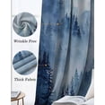 thumbnail image 6 of Blue Mountain Blackout Curtains 54 Inch Length 2 Panels Set for Living Room Bedroom, Misty Forest Nature Woodland Pine Tree Landscape Room Darkening Window Curtains Thermal Black Out Curtain 52"x54", 6 of 8