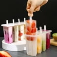 thumbnail image 3 of Silicone Popsicle Mould，Ice Pop Molds, Storage Container for Homemade Food,Silicone Ice Pop Molds BPA Free Popsicle Mold Reusable Easy Release Ice Pop Make, 3 of 7