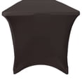thumbnail image 5 of Rectangular Spandex Tablecloth 6ft Fitted Table Cover Elastic Stretch Fabric for Wedding Event Patio Decorations Folding Table Black, 5 of 7