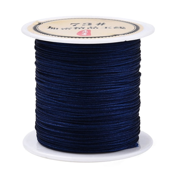 1 roll Nylon Chinese Knot Cord Nylon Jewelry Cord for Jewelry Making Prussian Blue 0.6mm 40m/Roll