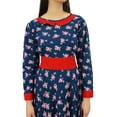 thumbnail image 5 of Bimba Women's Cotton Maxi Dresses Floral Print Round Neck Long Sleeve, 5 of 6