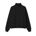 thumbnail image 5 of Maplenight Womens Mock Neck Sweatshirt Raglan Sleeve Loose Fit Oversized Pullover Tops Long Sleeve Warm Sweatshirts with Pocket, 5 of 6