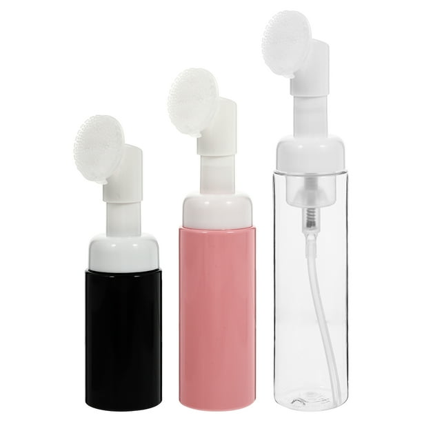 Botellas de espuma de plástico transparentes 3 unids Botellas de cepillo de subbotellas portátiles (color surtido)