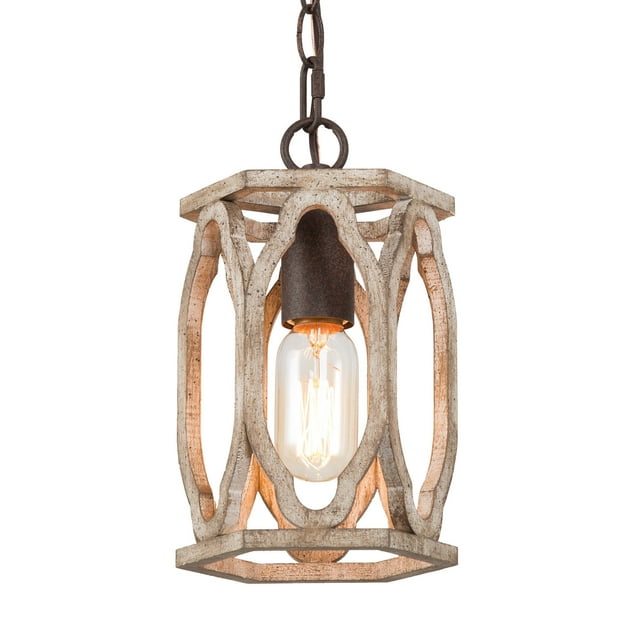 LNC Distressed Wood Pendant Lighting,Boho style,6"Lx10"Hx6"D,R63M22WM1406177|Walmart Canada