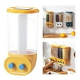 thumbnail image 3 of ziyahi Wall-Mounted Dry Food Storage Dispenser Grains Rice Box Candy Organizer 2 Grid Yellow, 3 of 8