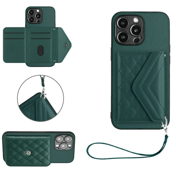 TECH CIRCLE Wallet Case For iPhone 11 Pro Max with Card Holder,Flip Premium PU Leather Magnetic Clasp Kickstand Heavy Duty Protective Cover with Wrist Strap for Apple iPhone 11 Pro Max 6.5" 2019,Green