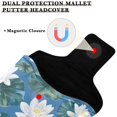thumbnail image 3 of Haosy Lily Flower in Water Golf Mallet Putter Cover Strong Magnetic Leather Golf Club Headcover Closure, 3 of 7