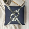thumbnail image 3 of YINGXI  Nautical Rope Throw Pillow Cases, Marine Fishing Net Marine Knots Square Cushion Covers Decor Pillow Covers for Couch Sofa Home Decoration Pillowcases Navy Blue 12x12in, 3 of 5