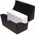 thumbnail image 2 of Stackable Flip Top 3 x 5 Index Card Holder, 300 Card Capacity Box, Black, 3.5 H x 5.5 L x 3 W Inches,, 2 of 2