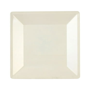 Excellante Passion Pearl Melamine Dinnerware Collection 13.75 X 13.75 Inch Square Plate, 2.25 Inch Deep, Comes in Each
