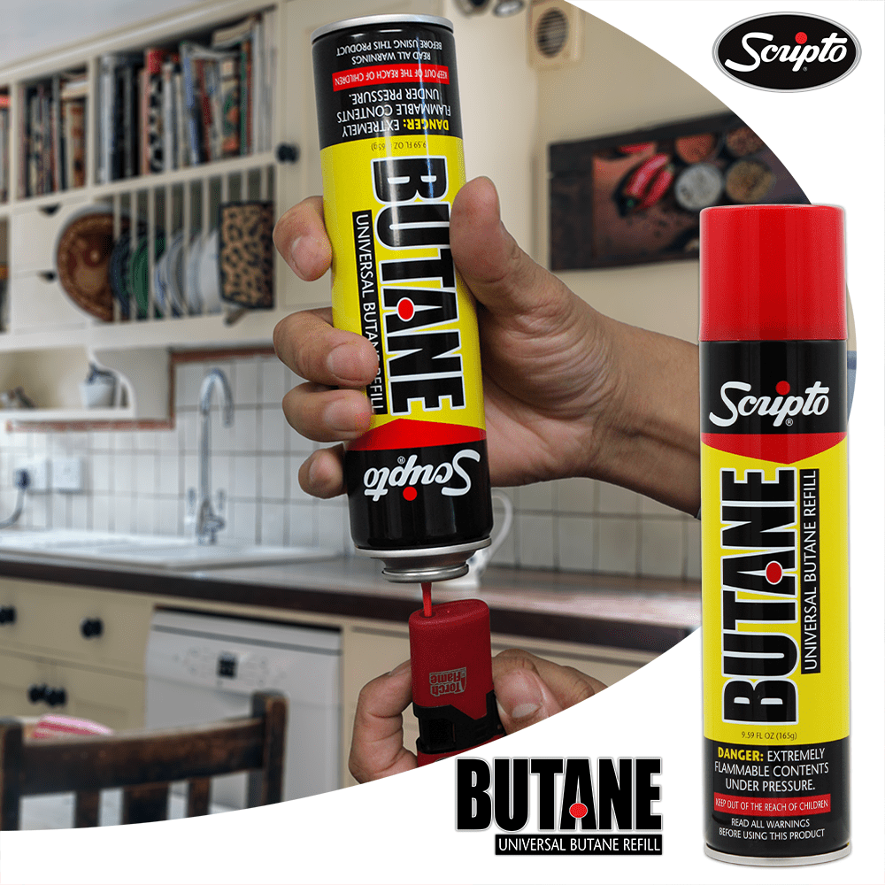 (2 pack) Scripto Butane Canister 165 Grams