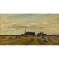 thumbnail image 2 of Charles François Daubigny 14x10 Gold Ornate Wood Frame and Double Matted Museum Art Print Titled - Farm at Kerity, Brittany, 2 of 4