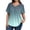 Turquoise-50318aa, variant on Trgacdwlo L-5XL Plus Size Womens Top Gradient V Neck Short Sleeve Women's Tunics Hide Belly Summer Vacation Womens Blouse Red XL