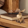 thumbnail image 3 of Moose with Metal Glasses Figurine – Handcrafted Resin Wildlife Sculpture – Tabletop Décor for Cabin, Lodge, or Home – Charming Nature-Inspired Accent and Fun Gift for Animal Lovers, 3 of 9