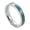 Silver, variant on Unisex Stainless Steel 4mm Simple Creative Synthetic Turquoise Green Gemstone Inlay Stackable Ring Eternity Wedding Band Silver Size 10
