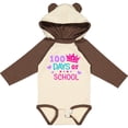 thumbnail image 3 of Inktastic 100 Days of School in Pink and Purple with Crown Girls Long Sleeve Baby Bodysuit, 3 of 5