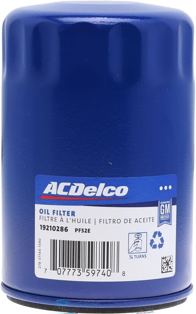 ACDelco Original Equipment PF52E Professional Engine Oil Filter 4.4" Height 3.3" Width 3.3" Length 8.8 Ounces