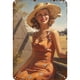 thumbnail image 1 of Placa de Metal Vintage de hierro, decoración de pintura Rectangular de chica bajo el sol, 20x30cm, 1 of 9