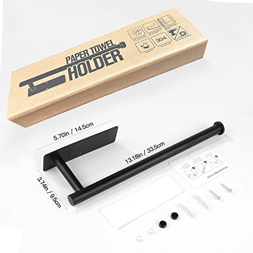 Under Cabinet Paper Towel Holder with Strong Adhesive, No Drilling Required, Rust-Resistant Stainless Steel for Kitchen, RV, and Home Use