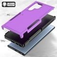 thumbnail image 4 of for Samsung Galaxy S22 Ultra Case: Dual Layer Protective Heavy Duty Cell Phone Cover Shockproof Rugged with Screen Protector - Military Protection Bumper Tough - Samsung Galaxy S22 Ultra 5G, Purple, 4 of 16
