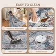 thumbnail image 5 of Roxstand 2'x12' Washable Runner Rug for Hallway Entrance Bedroom Entryway, Vintage Non Slip Stain Resistant Kitchen Rugs, Blue, 5 of 10