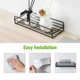 thumbnail image 3 of Shower Caddy Shower Shelf, No Drilling Adhesive Shower Organizer, Black Rustproof Shower Shelves, Wall Mounted 2-in-1 Shower Storage Rack for Bathroom, Toilet, Kitchen and Dorm, 3 of 5