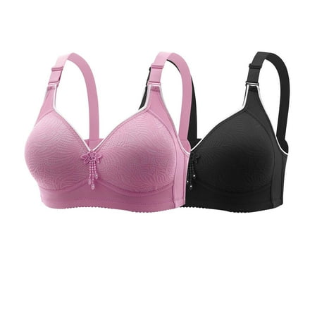 Clearance!Uooqdmx Bras for Women Push Up Bra Bras Full Coverage Underwire Bras Plus Size Bra without Everyday Bra Women s Lingerie  Sleep & Lounge Purple(2PC) A