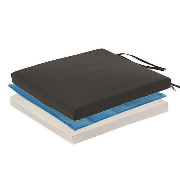 Protekt Breathable Gel Wheelchair Cushion with Straps - 16" x 16" x 2"